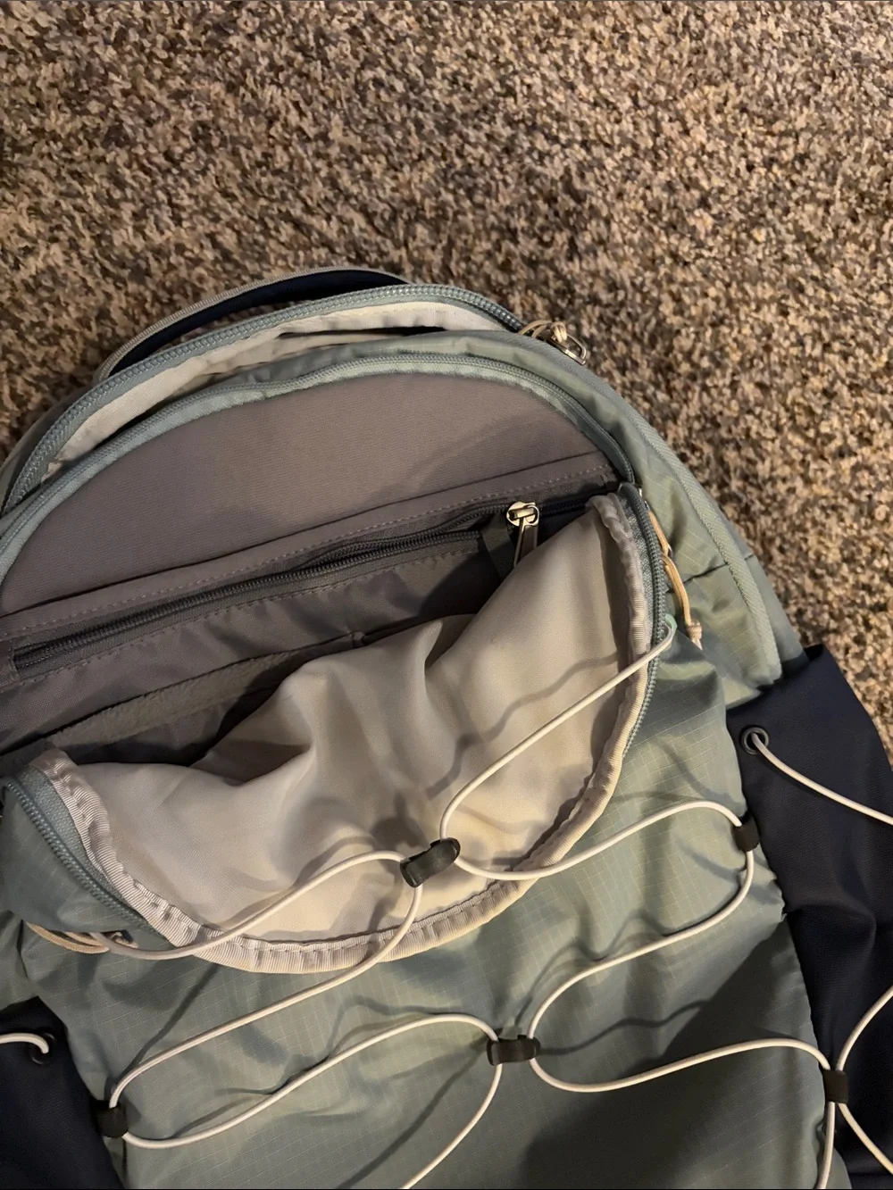 The North Face Borealis Backpack - Light Blue and Navy